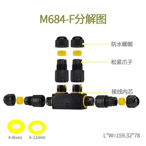 Greenwaycs Waterproof Connector 2P 4-8mm Screwless <b>Plug</b>-In Terminal Block For <b>Lighting</b> System - Product Image 2