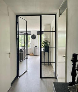 Balançoire Crittall Cuisine Balcon Entrée Patio Français <span class=keywords><strong>Noir</strong></span> Métal Fer Acier Encadré Portes et fenêtres en verre battantes - Product Image 5