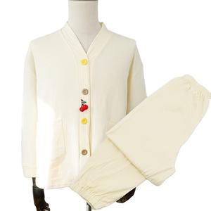 Ensembles de pyjamas pour femmes en coton biologique 100% vente en gros sur mesure, ensembles de vêtements de nuit écologiques en coton biologique 100% pour femmes - Product Image 1