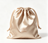 Sac à cordon en satin imprimé sur mesure, pochette d'emballage pour bijoux, sac cadeau, sac de rangement pour cosmétiques, voyage, mariage, faveur