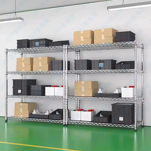 72x18x72 pulgadas equipo de almacenamiento sanitario de 5 capas Sistema de estante de malla de alambre cromado para Hospital estantería de alambre de acero al carbono - Product Image 6