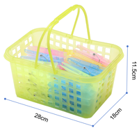 Panier de rangement moderne en PP avec poignées, écologique, durable, ventilé, multifonctionnel, 100 pinces, pour buanderie, chambre et salon