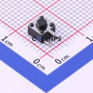 TC-1109DE-B-A Tactile Switch Through hole Component (THT) Switch Single Pole Single Throw Round Button 1.6N Right Angle Insert - Product Image 1
