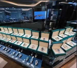 Grosir 5A desainer jam tangan air mekanis uniseks kaca kristal baja tahan karat sepenuhnya otomatis merek mewah berkualitas tinggi - Product Image 1