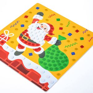 Activités créatives pour tout-petits, cadeau idéal pour le Nouvel An, autocollants 3D en EVA pailletés, thème de Noël, cartes à colorier - Product Image 4