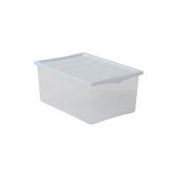 Boîte de rangement pour placard, durable, minimaliste, rectangulaire, Belli E Forti, Spring S, blanche, 350x250x150mm, PP, fabriquée en Italie