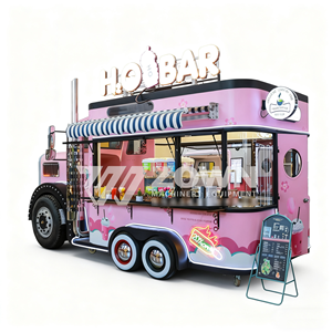 Remorque alimentaire mobile multifonctionnelle entièrement équipée en fibre de verre et acier inoxydable pour la vente de glaces, hot-dogs, frites et snacks - Product Image 4