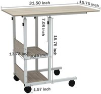 Nouveau bureau d'ordinateur portable pliable moderne en bois, réglable en hauteur, mobile, pour lit