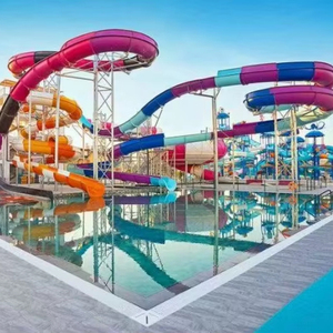 Large Outdoor Amusement Equipment Water Play Water Park Equipment Steel Fiberglass Swimming <strong>Pool</strong> <strong>Slide</strong> for Adults and Kids - Product Image 1