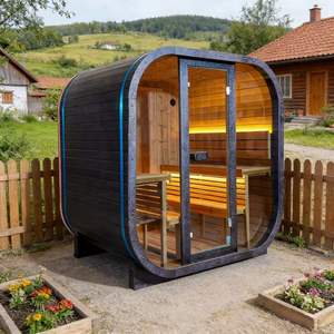 Sauna de Vapor Cuadrada de Madera Maciza Resistente para 3-4 Personas, Alivio de la Congestión Nasal, Alta Durabilidad, para Mejorar el Estado de Ánimo - Product Image 1