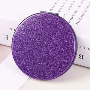 Fashion Bling Gold Black Round 70mm Pu Leather Glitter <b>Compact</b> <b>Mirror</b> Travel Pocket <b>Mirrors</b> Hand Held Cosmetic Make up <b>Mirror</b> - Product Image 6