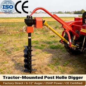 Máquina Perforadora de Hoyos de 3 Puntos, Accesorios para Tractor con Conexión a Toma de Fuerza para Perforación de Suelo - Product Image 1