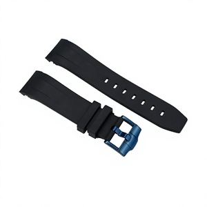 Correa de Reloj SKX007 de Caucho Vulcanizado de Color Negro con Hebilla Sólida, Orificios de 1.8mm y 2.5mm, Cabezal de 22mm - Product Image 4