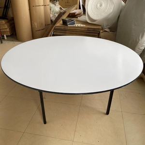 Bán buôn Dinning bàn tròn sự kiện tiệc gấp bảng ván ép hàng đầu sắt kim loại khung thép để bán trong nhà - Product Image 3