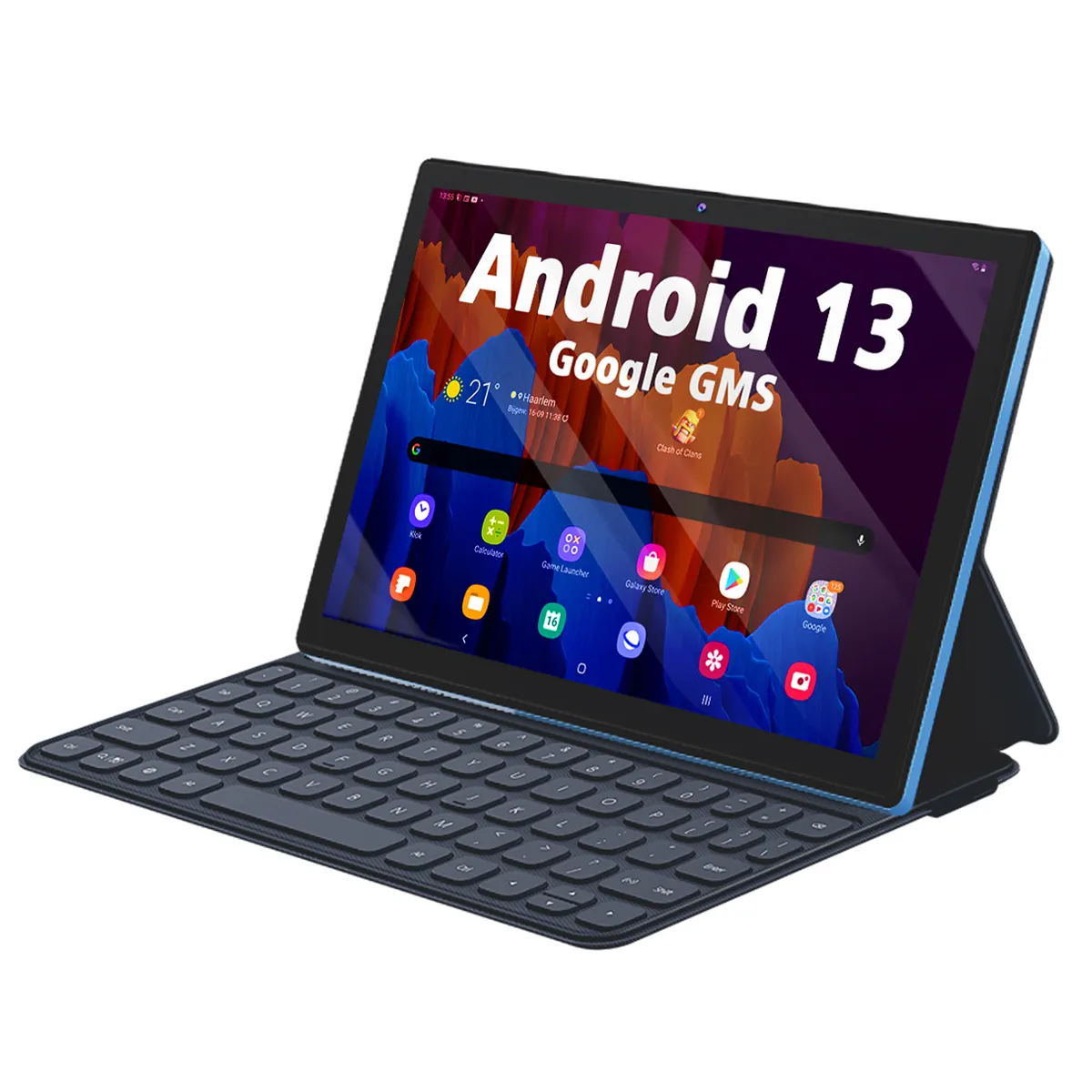 Tablet PC com teclado Android 13.0 Tablet Android IPS Hd de 10 polegadas com tela de toque para a escola