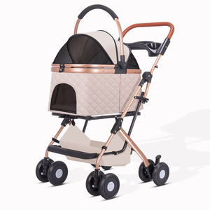 Pet Stroller Foldable Lightweight Durable 4-Wheel Oxford Fabric <strong>Dog</strong> Cat Carrier Travel <strong>Trolley</strong> - Product Image 2