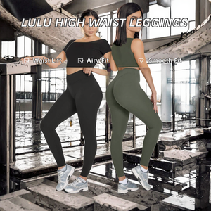 Premium Women Eco-Friendly Spandex Seamless Velour Full-Length Gym Fitness Leggings High Stretch Breathable Yoga Workout Elastic - Product Image 2
