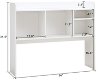 Étagère de bureau en bois avec 6 étagères pour bureau d'ordinateur, organisateur de bureau à 3 niveaux