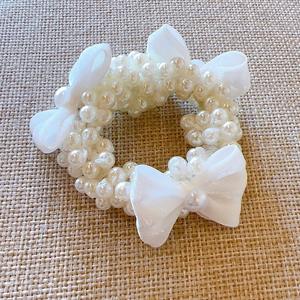 Joli Nœud Doux Accessoires Cheveux Enfants <span class=keywords><strong>Chouchou</strong></span> Perlé Très Extensible <span class=keywords><strong>Chouchou</strong></span> Nœud Perlé pour Filles Nouveaux Produits Printemps - Product Image 6