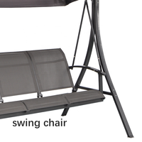 Fauteuil balançoire de jardin moderne en métal X Colorfastness, auvent de haute qualité pour véranda extérieure, hamac 3 places, balançoires de plage et de patio, cour