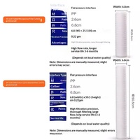 Élément filtrant à eau plissé micro-poreux 10-40 pouces 0,22/0,45 µm en coton PP, filtre de précision