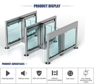 Cancelli di velocità della barriera dell'acciaio inossidabile dell'oscillazione di sicurezza dell'entrata di controllo di accesso impermeabile del produttore della fabbrica - Product Image 5