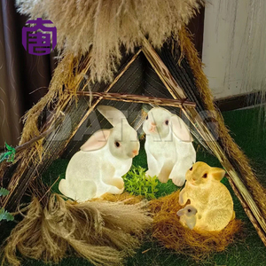 3d Fiberglass Rabbit Led Light Sculpture Outdoor Garden Park Landscape Lighting Decor For Holidays - Product Image 4