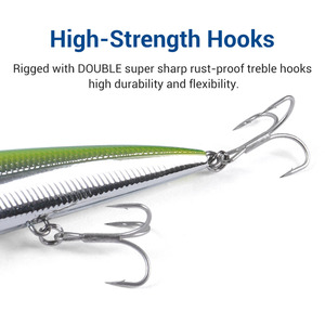 Hunthouse — <span class=keywords><strong>leurre</strong></span> méné rigide en plastique dur, appât artificiel coulant pour les poissons, 11cm - Product Image 6