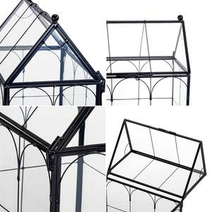 小さな現代的なデザイン温室ガラステラリウム植物ポット真鍮プランター花箱幾何学的スタイル - Product Image 2