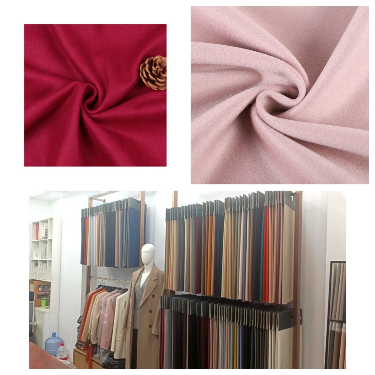 Most Popular Double-Faced Worsted Wool Coat & Jacket Premium Cashmere Fabric Eco-Friendly Fashion Industry Favorite