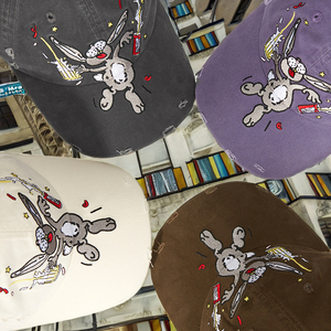 Bán buôn Mỹ retro thêu logo cap men's & womenne's 6-Panel cong vành phẳng bóng chày dù để che nắng Hat Phong cách thời trang - Product Image 2