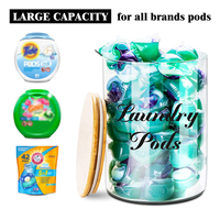 Haute qualité 12OZ 24OZ 34OZ salle de bain organisation apothicaire titulaire verre salle de bain pot avec couvercle