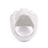 Pass Diamond Tester Hip Hop D Couleur VVS Bling Moissanite Bague Trèfle à Quatre Feuilles Avec Argent Sterling 925 GRA Femmes Hommes