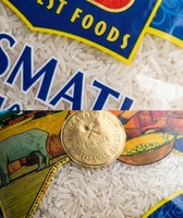 Sachet en plastique laminé de qualité alimentaire avec impression personnalisée, résistant à l'humidité, à fermeture arrière, pour l'emballage de graines, de haricots, de riz basmati, pour la vente au détail