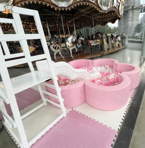 Noleggio di feste commerciali in plastica bianca per bambini Slide gioco pastello bianco morbido <span class=keywords><strong>parco</strong></span> <span class=keywords><strong>giochi</strong></span> Soft Pit Ball <span class=keywords><strong>con</strong></span> doppio scivolo - Product Image 5