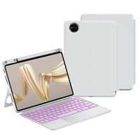 Casing Keyboard Nirkabel Ukuran Penuh dengan Sakelar Gunting, Lampu Latar RGB, dan Rotasi 360 Derajat untuk Huawei MatePad Pro 12.2" 2024