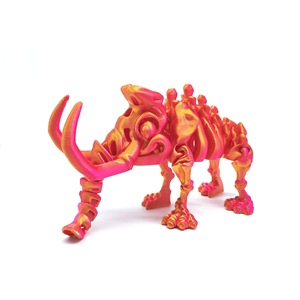 Juguete novedoso y peculiar, serie de dinosaurios multicolor impresos en 3D con articulaciones móviles, decoración de escritorio, figura coleccionable - Product Image 3