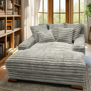 Set Divano Componibile Angolare Reclinabile in Tessuto Effetto Velluto e Pelle Stile Europeo con Imbottitura in Schiuma e Legno per Soggiorno Sala da Pranzo Appartamento Hotel - Product Image 3