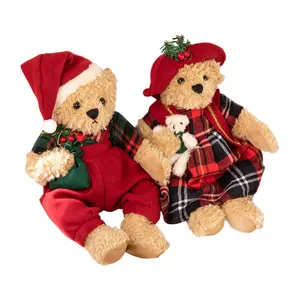 Osos de peluche Navidad juguetes de peluche regalos suaves precio de fábrica al por mayor OEM y ODM juguetes de peluche de animales reciclados para niños