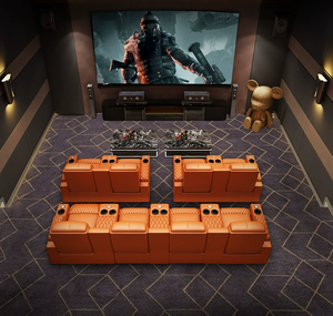 Dubai Theater Cinema Electric 2 Seat Lift Up Chair mobili reclinabili in pelle Home Theater Movie 3 posti divano reclinabile - Product Image 4