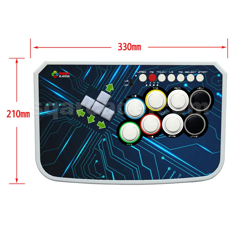 Slim Dapat Dilepas Perang Arcade Konsol Game Joystick Tempur Mekanik Keyboard Pengendali Game Portabel untuk PC JVS