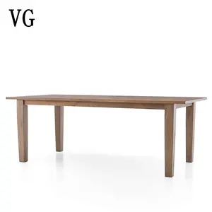 Tavolo da pranzo moderno in legno massello impermeabile da esterno di alta qualità di lusso in teak