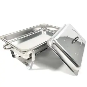 Commercial Buffet Event Rectangular Food Warming Oven Foldable Frame Stainless Steel Food Warmer