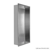 Vase Art Organisateur Niche murale Aucune tuile nécessaire Niche de douche en acier inoxydable avec lumière LED Facile à installer pour les chambres intérieures