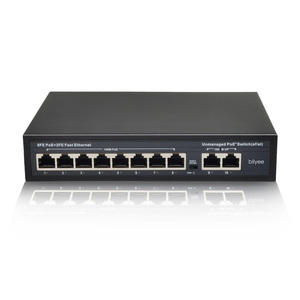 Switch PoE Inteligente con IA, OEM/ODM de Fábrica, 8 Puertos PoE, Switch Ethernet para Hogar/Oficina, 2 Puertos de Uplink de 100M, Switch PoE Industrial - Product Image 1