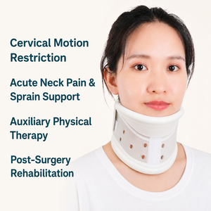 Collarín Cervical Rígido de PVC Médico con Soporte para la Barbilla y Estabilizador de Cuello Ventilado para Rehabilitación de Esguinces Agudos de Cuello - Product Image 2
