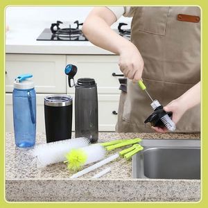<b>Bottle</b> <b>Brushes</b> Thin Long Handle X 5 Utility Skinny Wire Cleaner Set Big Small Bendable Flexible for Cleaning Narrow Water <b>Bottle</b> - Product Image 6