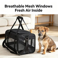 Sac de transport souple pour animaux de compagnie approuvé par les compagnies aériennes, pliable, respirant, en maille, pour chiens, chats, chiots et chatons, pour les voyages en avion et en voiture