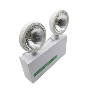 Lampes d'urgence LED <span class=keywords><strong>à</strong></span> haute luminosité <span class=keywords><strong>à</strong></span> deux têtes, alimentées par batterie, avec 3 heures d'autonomie, construction en fer et PC, lumière du jour 6000K - Product Image 2