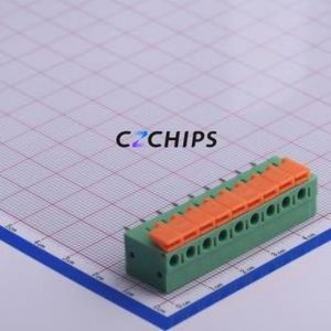 KF142V-5.08-9P Spring Terminal Block Through hole Component (THT),P=5.08mm Connector 5.08mm 9P 9 15A - Product Image 1